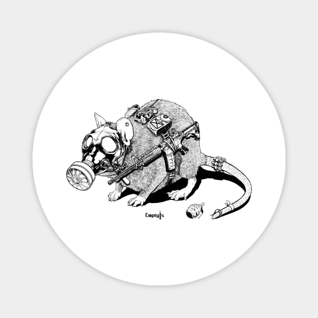 Rat Soldier Magnet by EmptyIs